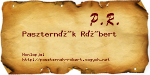 Paszternák Róbert névjegykártya