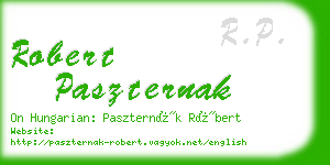 robert paszternak business card